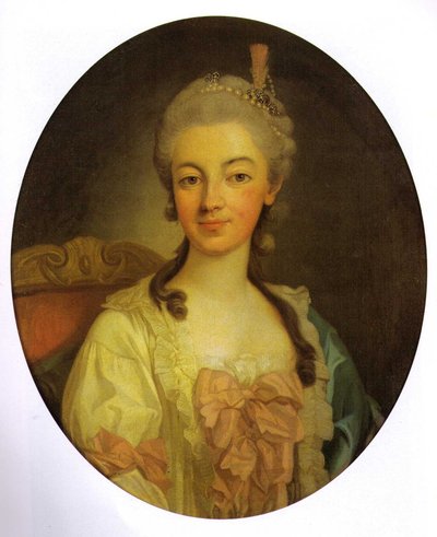 Portrait of Teresa Kinsky von Weichnitz und Tettau (1740–1806), wife of Andrzej Poniatowski by Per Krafft